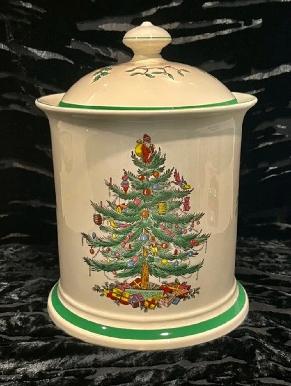 Vintage 1978 Spode Christmas Tree Large Canister/Cookie Jar - S3324-C - England